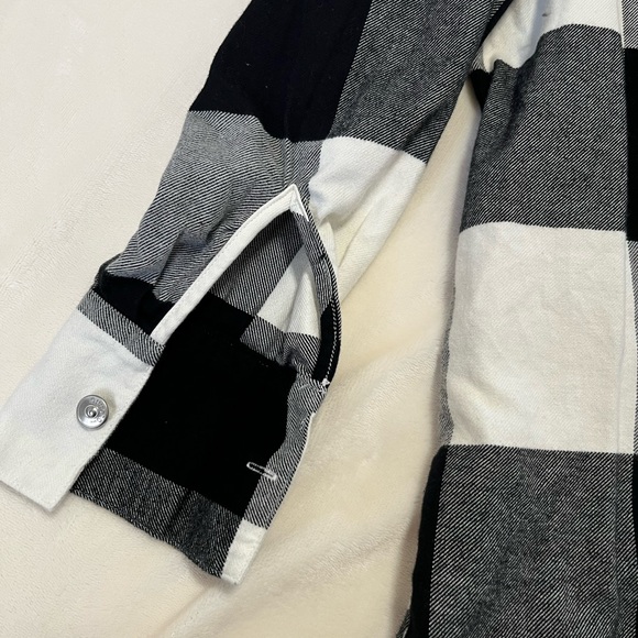 h&m cotton plaid dress shacket - Picture 8 of 12